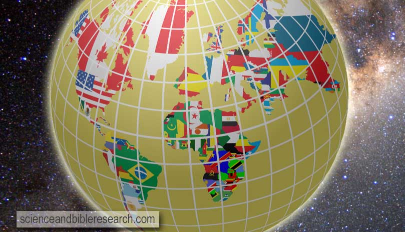 All flags in globe form, vector illustration (Vector by bakelyt)